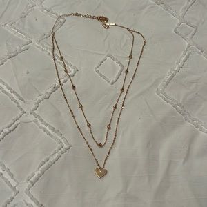 Kendra Scott Ari Heart Multi Strand Necklace in Rose Gold